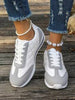 Women's Autumn Lace-Up Sneakers, Fashionable, Versatile And Comfortable White Shoes