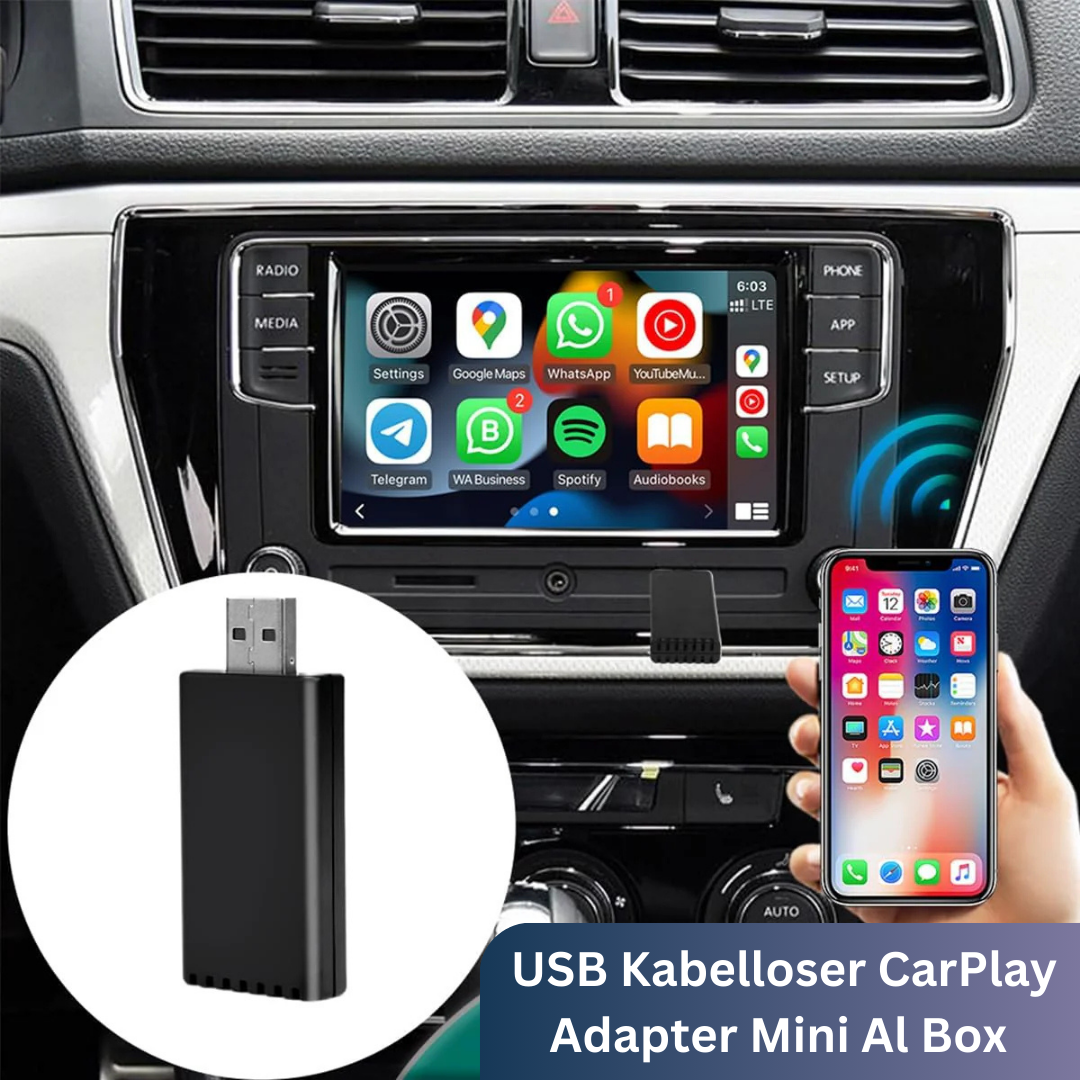 EasyPlay | Slimme draadloze adapter voor CarPlay en Android Auto | USB-B en USB-C